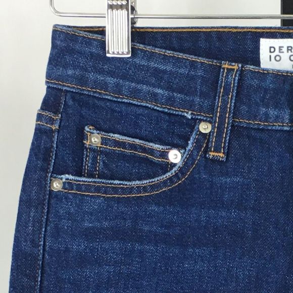 Derek Lam Womens Flare Jeans Two Tone Blue 10 Crosby Jane Flip Flop  Sz 24 x 28 - Picture 5 of 11